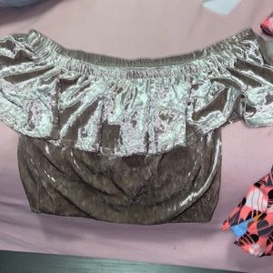 Off the shoulder crop top